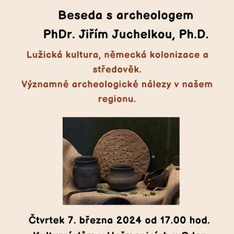 Beseda s archeologem PhDr. Jiřím Juchelkou, PhD. 1