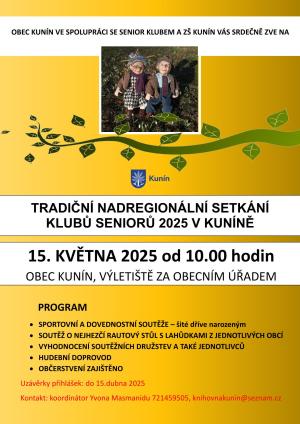 Nadregionální setkání klubů seniorů v Kuníně